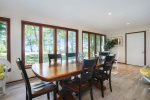 Enjoy a meal in the sun room overlooking Lake Michigan 